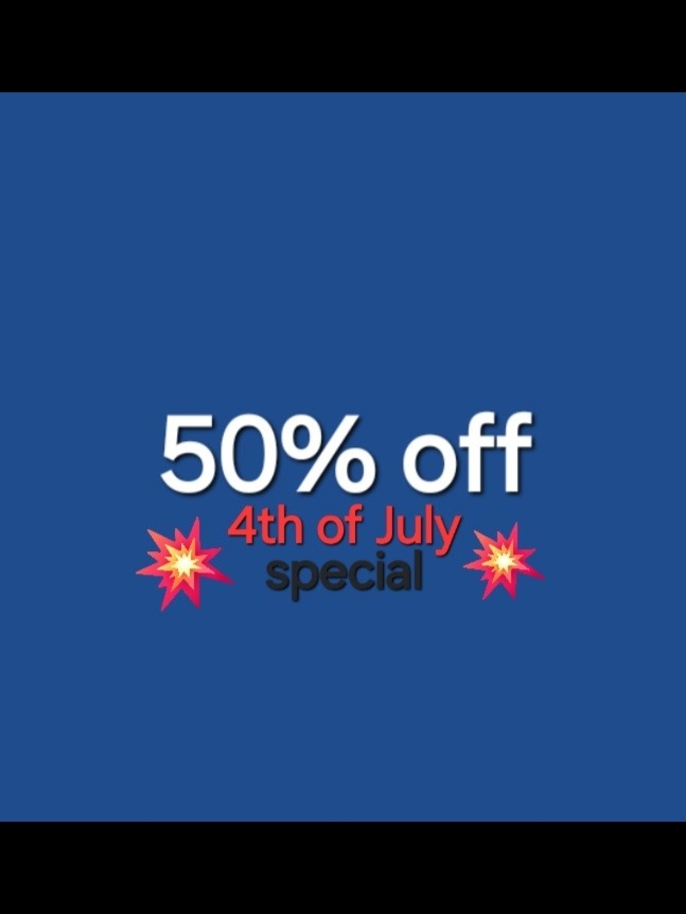 50% Off Sale
